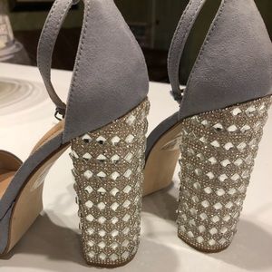 Aldo crystal 5” platform sandals worn once
